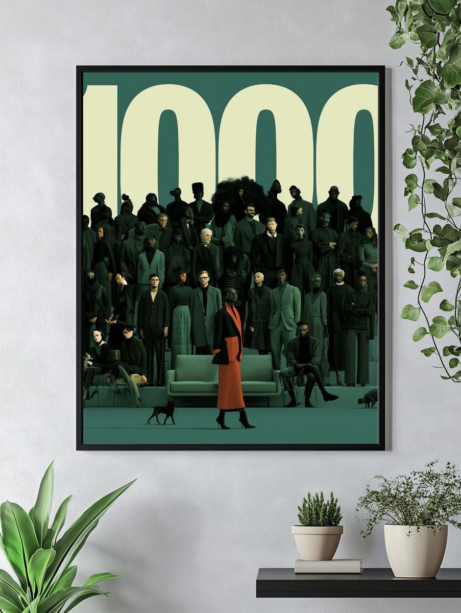 1000 Figures Fashion Illustration Poster. — room view 4