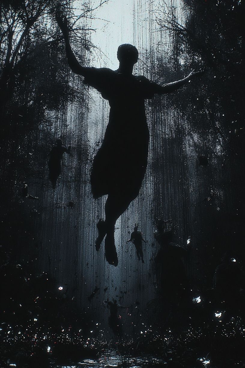 Floating Silhouette Dark Fantasy Print. poster detail