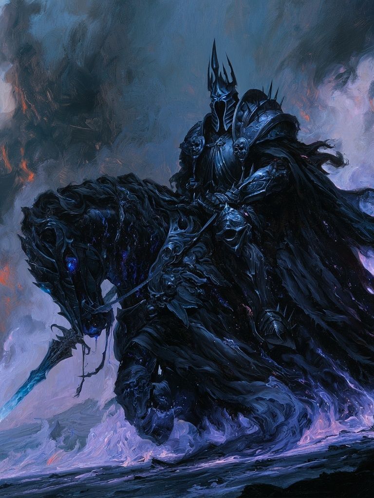 Dark Knight on Horseback Fantasy Print. poster detail