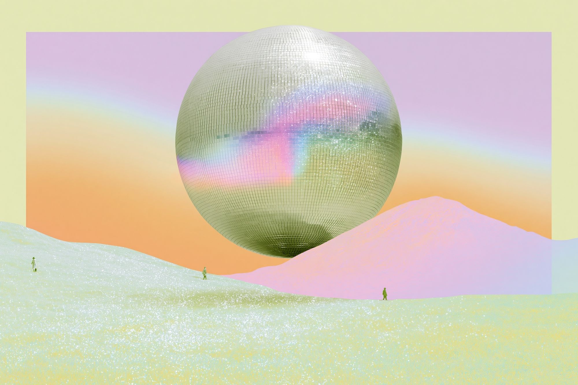 Pastel Orb Dreamscape Print. poster — illustration art