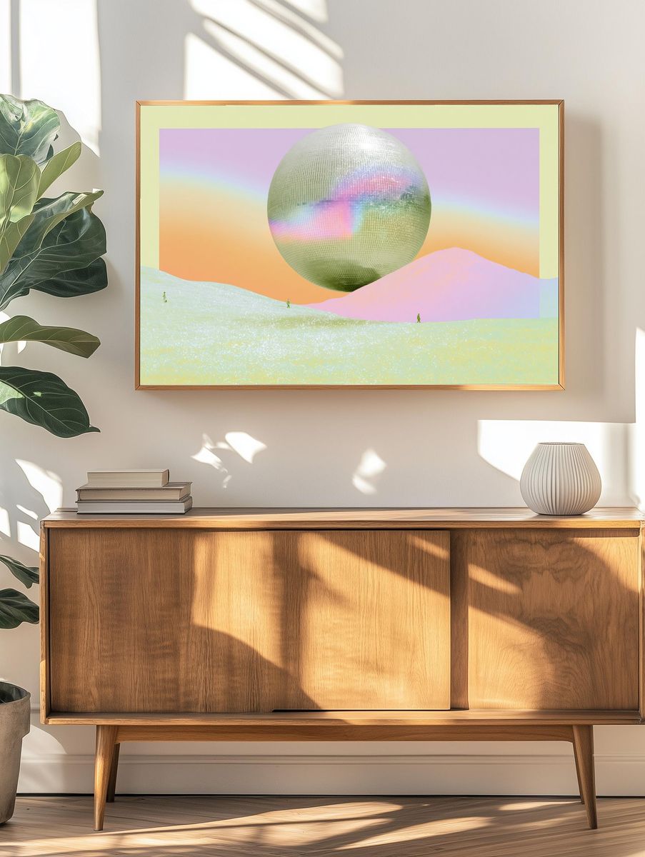 Pastel Orb Dreamscape Print. — room view 3