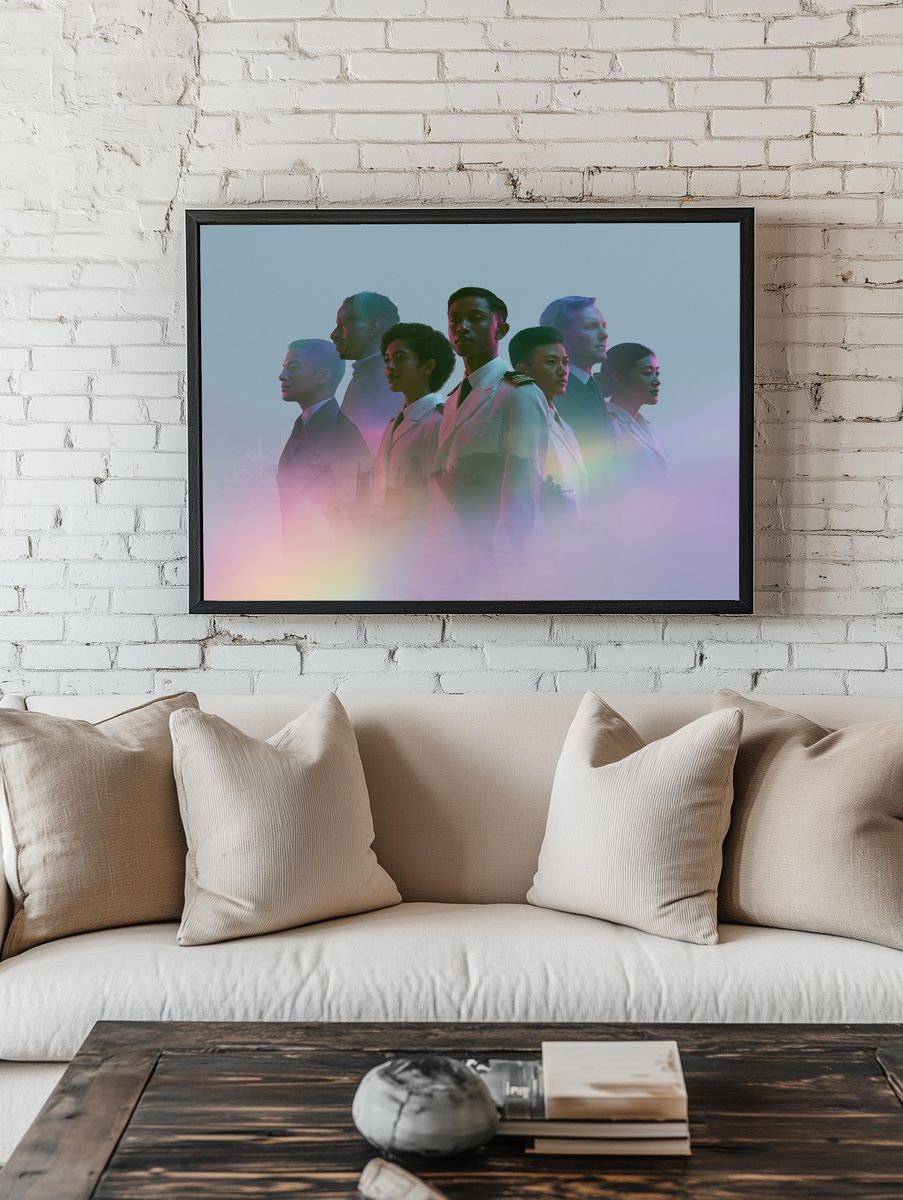 Dreamlike Aviators Portrait Print. room preview