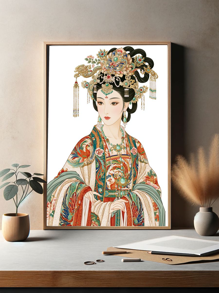 Imperial Geisha Portrait Print. — room view 2