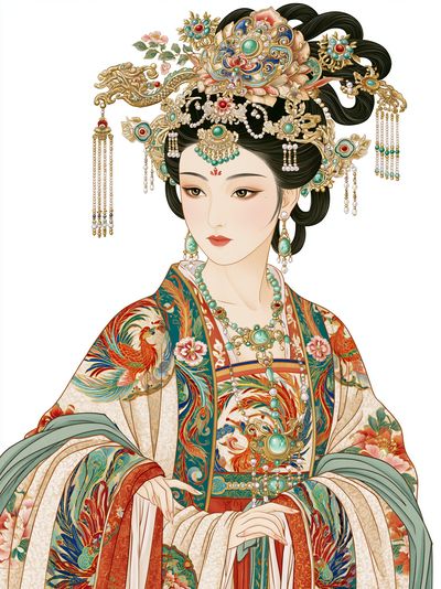 Imperial Geisha Portrait Print. poster print
