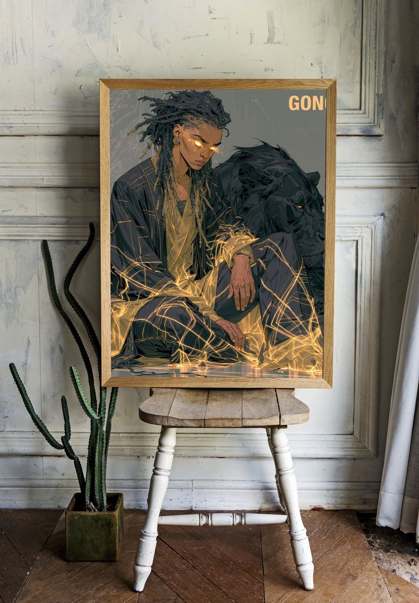Gong-U Fantasy Illustration Poster. room preview