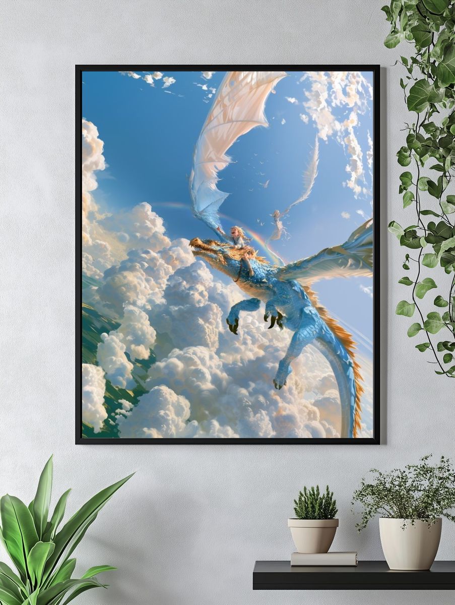 Dragon Flight Fantasy Print. — room view 4