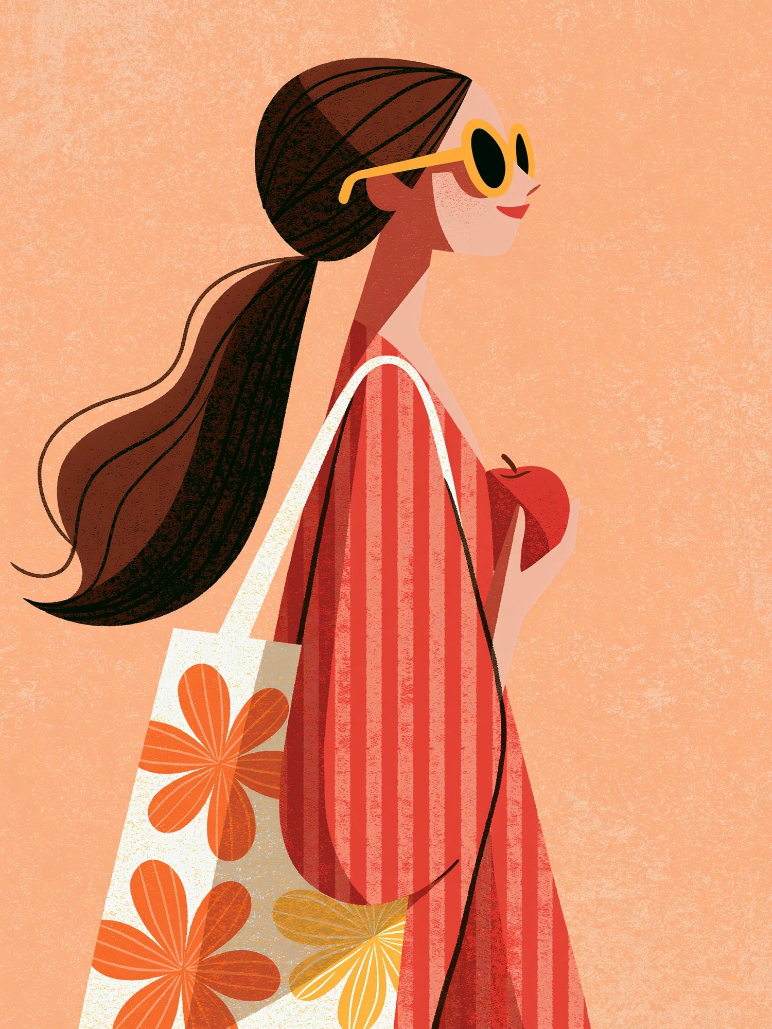 Stylish Woman Illustration Poster. poster — illustration art