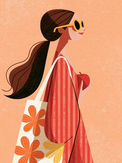 Stylish Woman Illustration Poster. poster