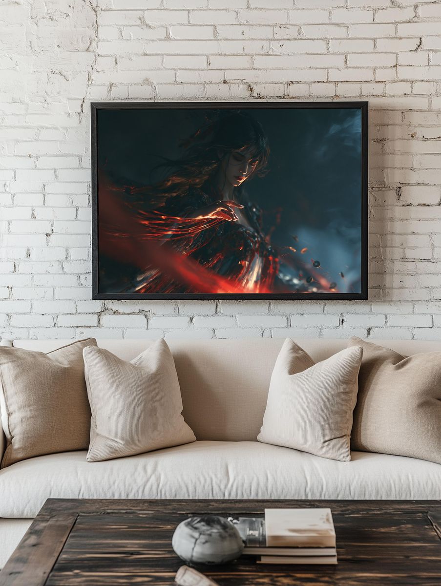 Mystic Woman Digital Art Poster. — room view 1