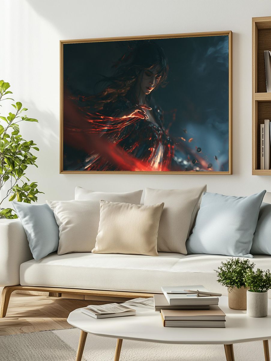 Mystic Woman Digital Art Poster. — room view 2