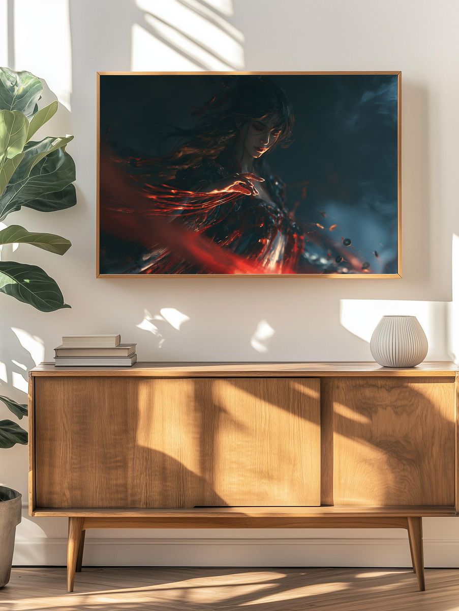 Mystic Woman Digital Art Poster. — room view 3
