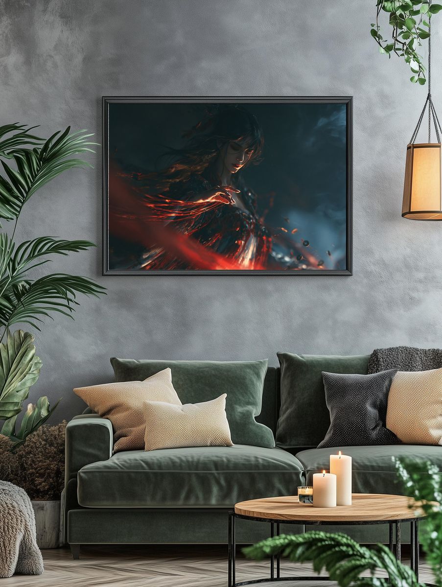 Mystic Woman Digital Art Poster. — room view 4