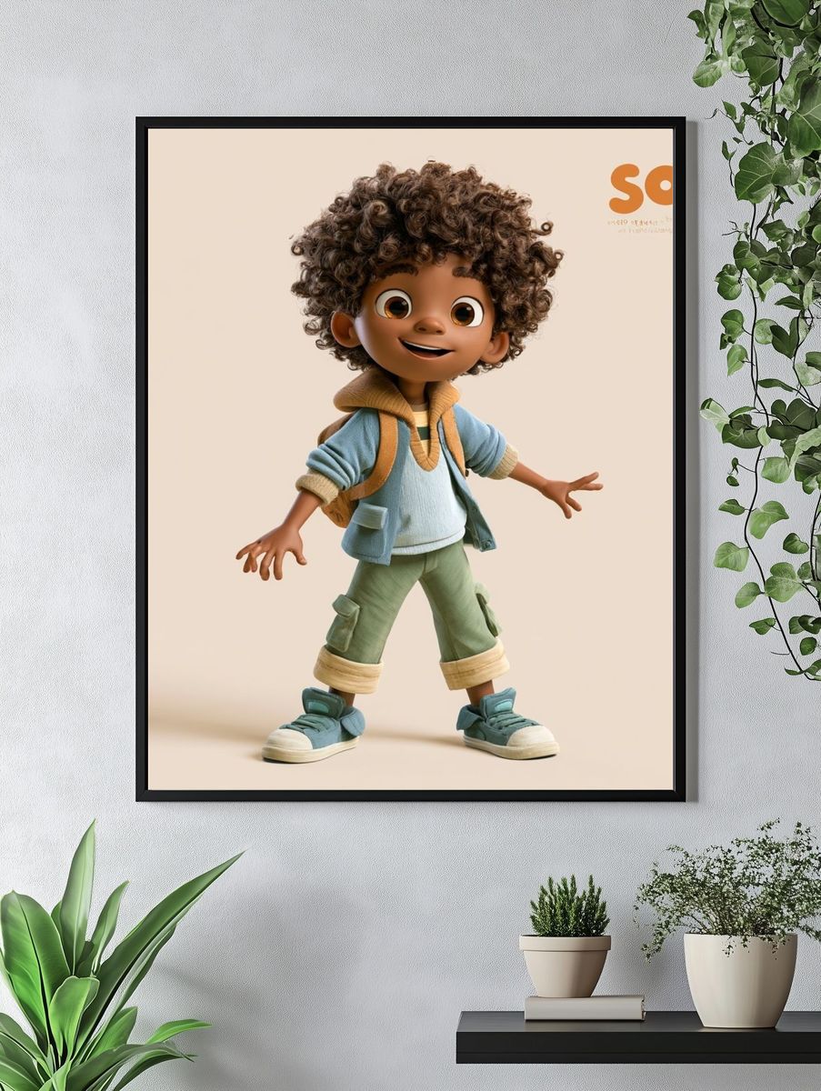 Sol Character Illustration Poster. — room view 4