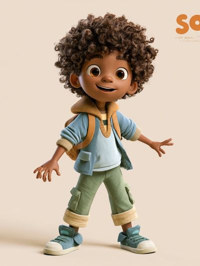 Sol Character Illustration Poster. poster