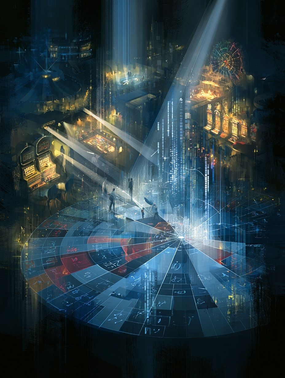 Futuristic Cityscape Digital Art Poster. poster detail