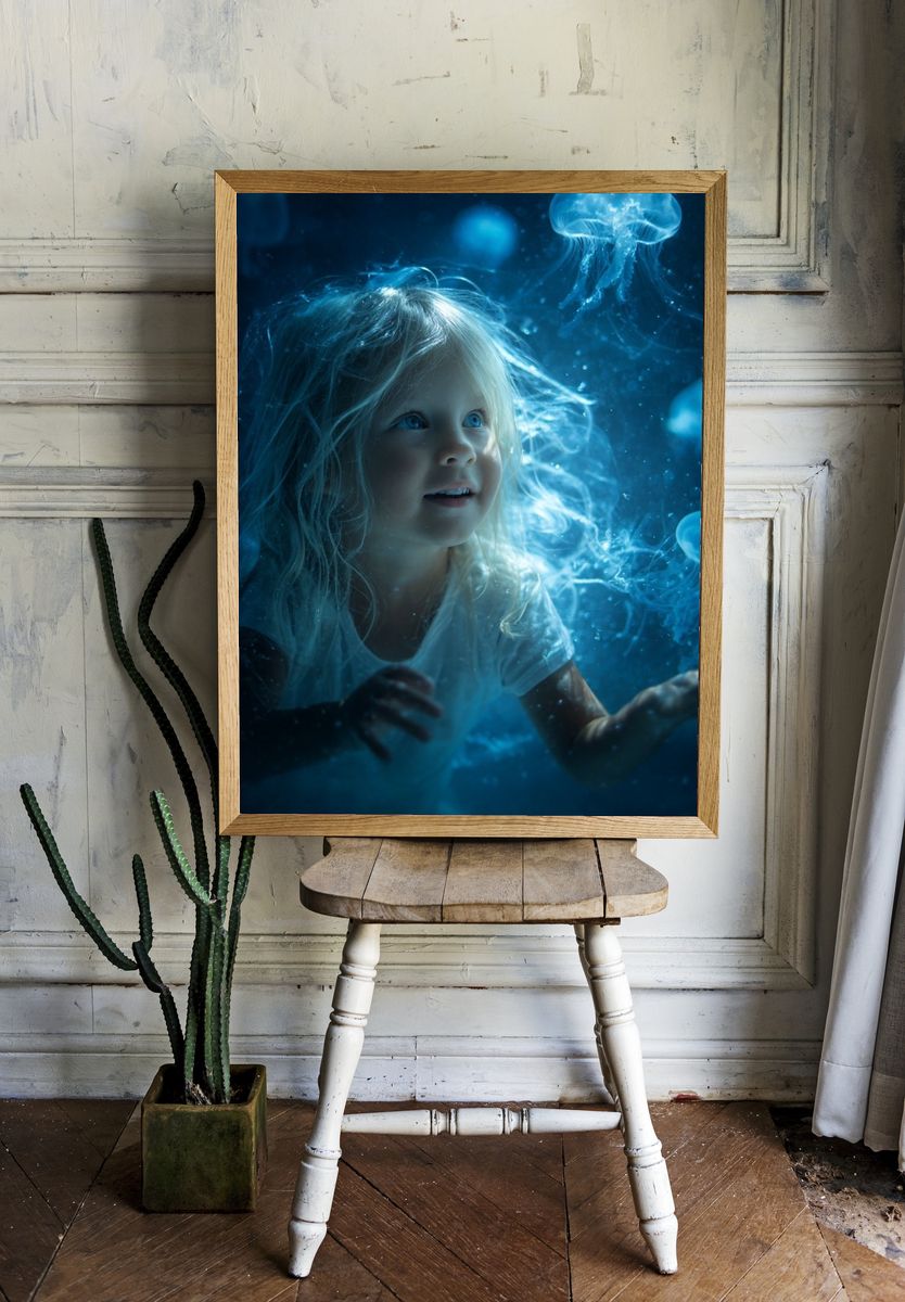 Underwater Jellyfish Dream Poster room preview