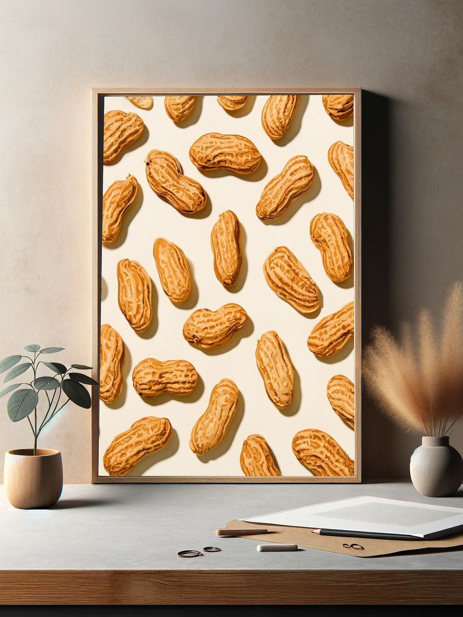 Peanut Pattern Illustration Poster. — room view 2