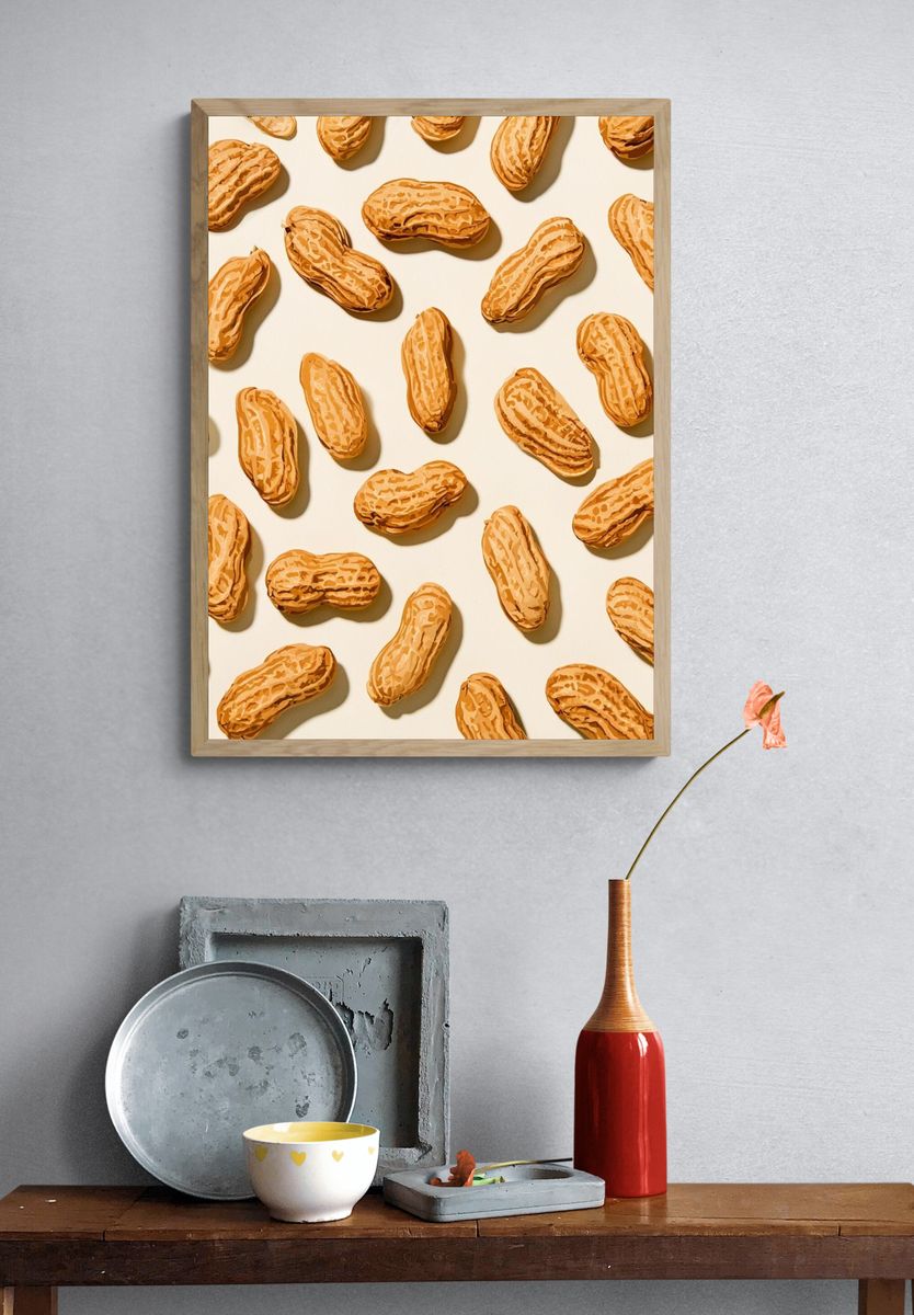 Peanut Pattern Illustration Poster. — room view 3