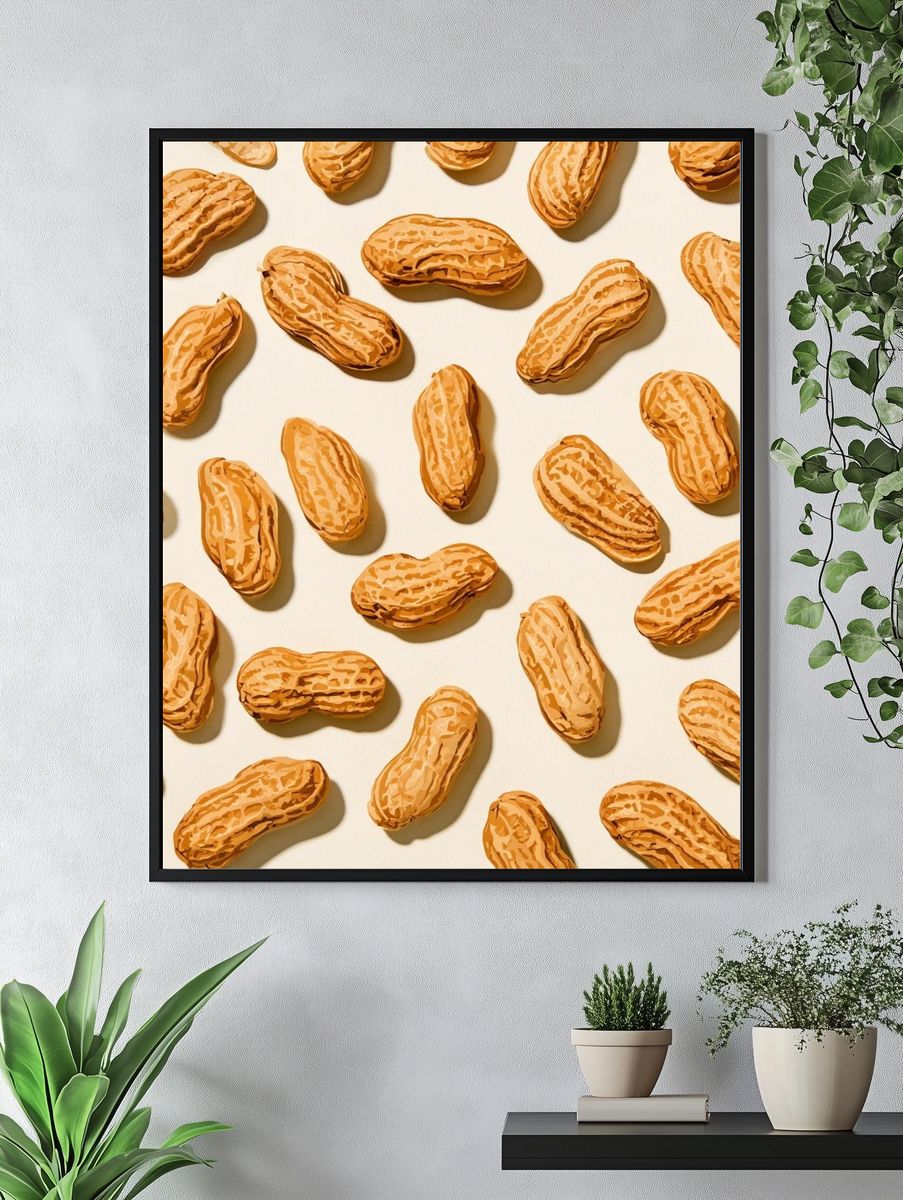 Peanut Pattern Illustration Poster. — room view 4