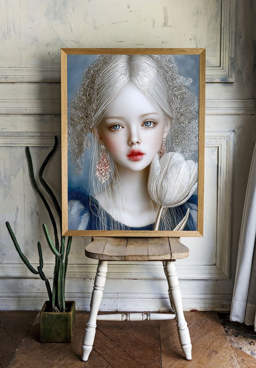 Porcelain Doll Portrait Print. — room view 1