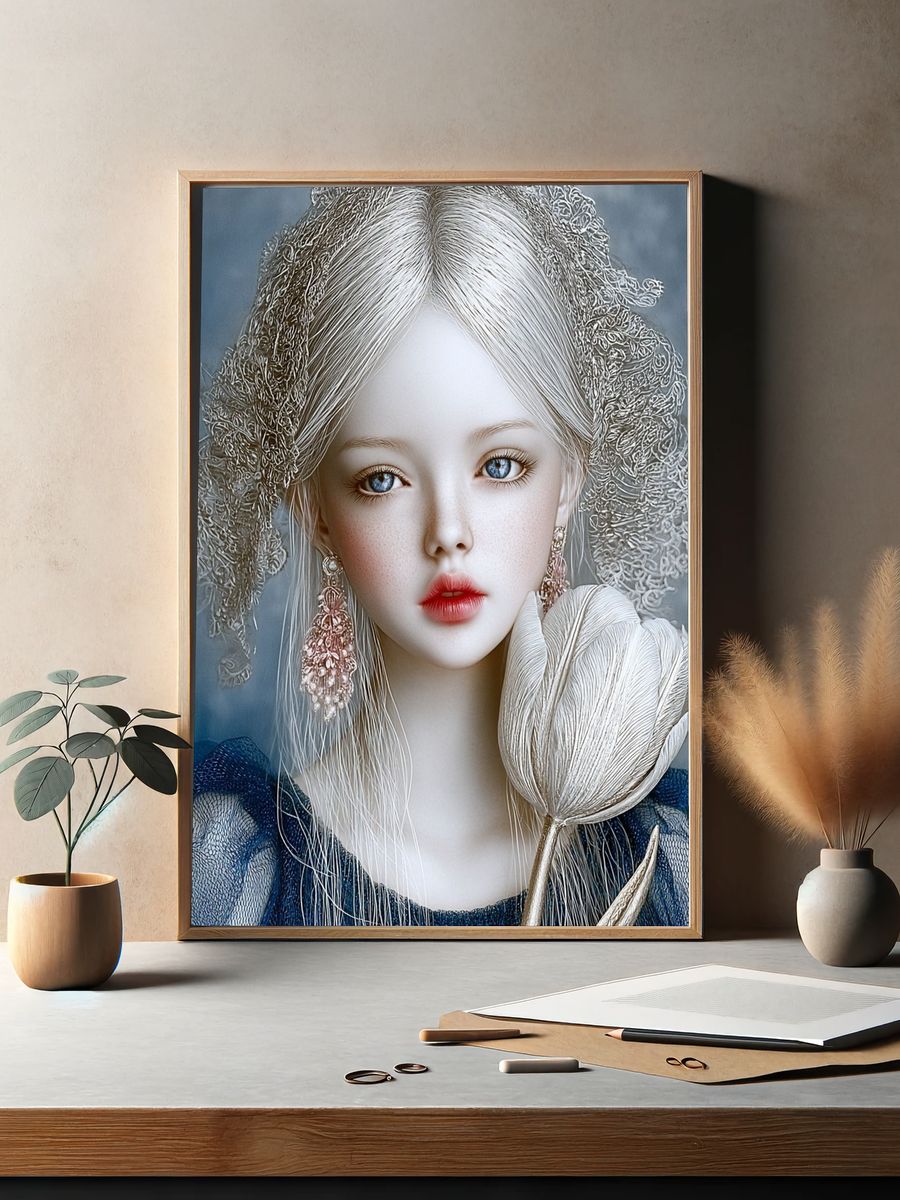 Porcelain Doll Portrait Print. — room view 2