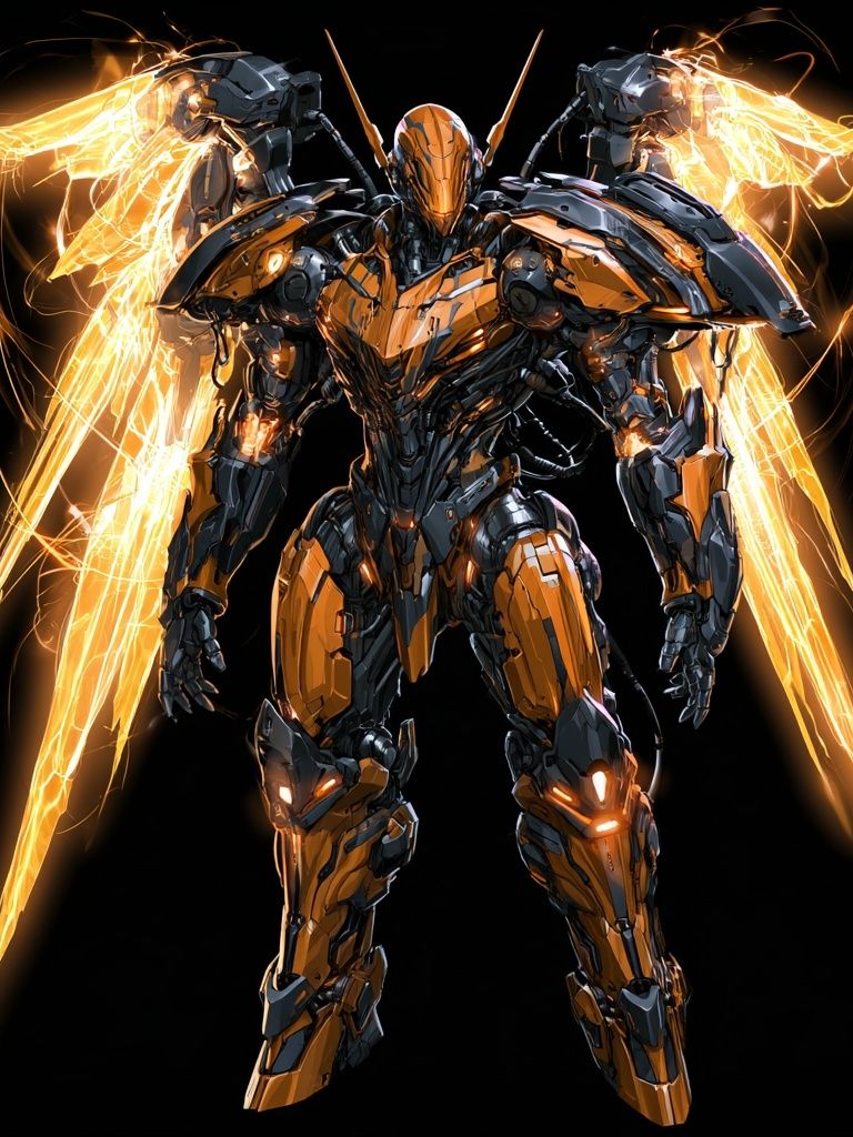 Cybernetic Angel Mecha Print. poster detail