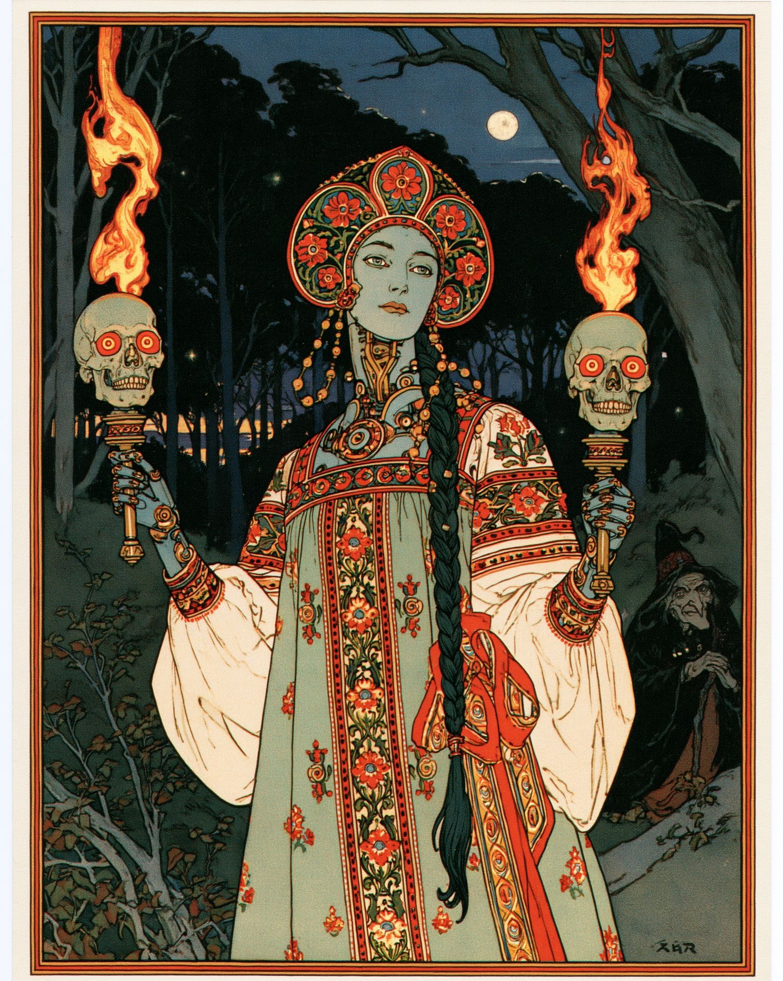 Mystic Folk Horror Illustration Poster. poster — illustration art