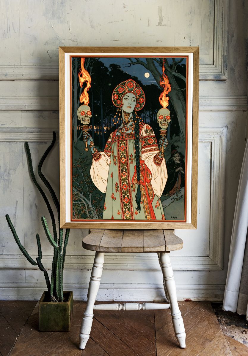 Mystic Folk Horror Illustration Poster. — room view 1
