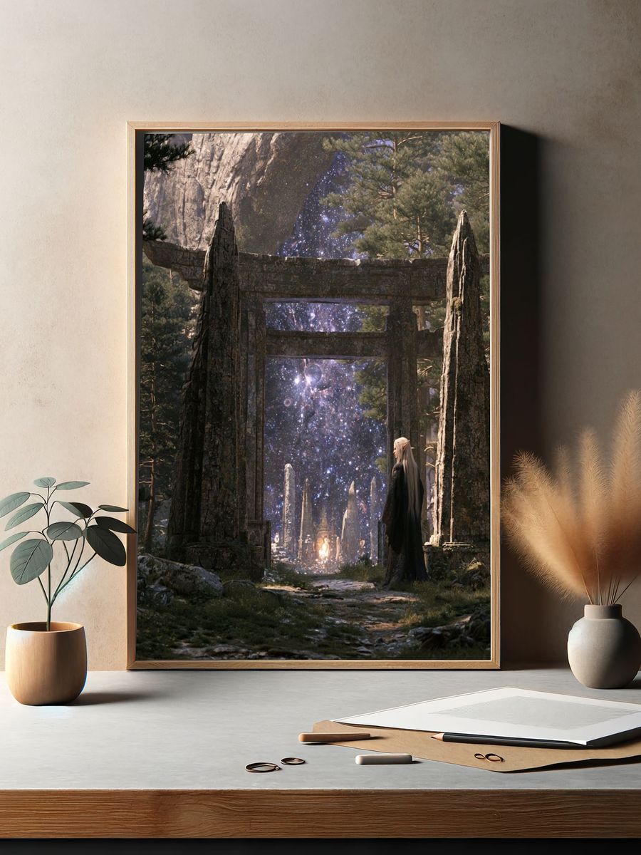 Elven Portal in the Forest Poster. — room view 2