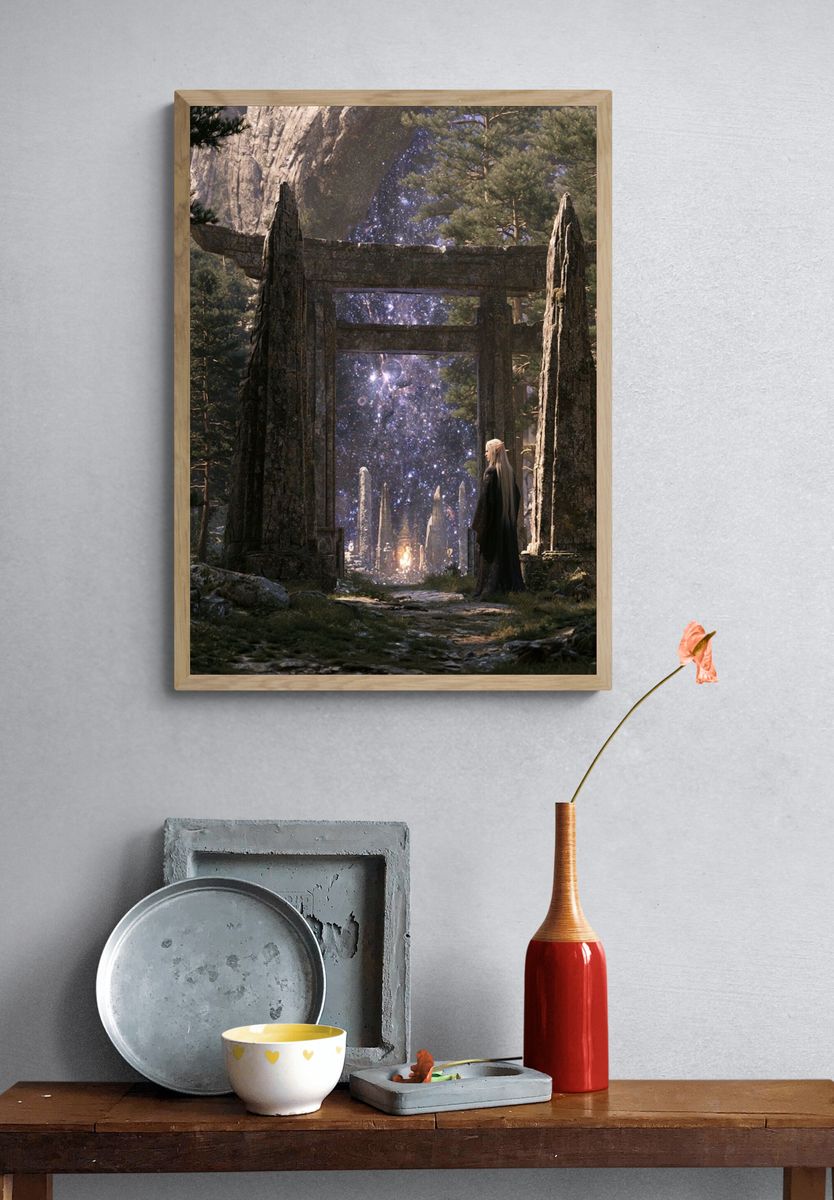 Elven Portal in the Forest Poster. — room view 3