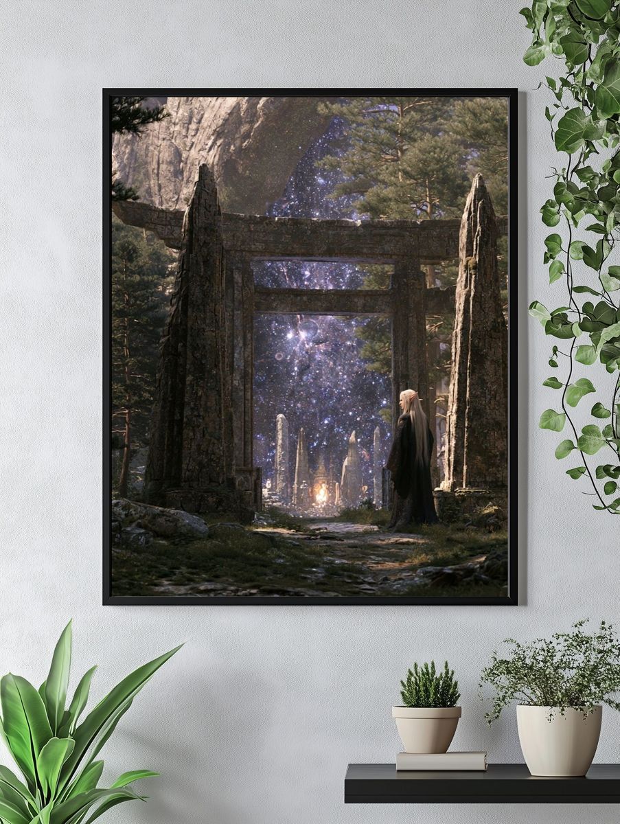Elven Portal in the Forest Poster. — room view 4