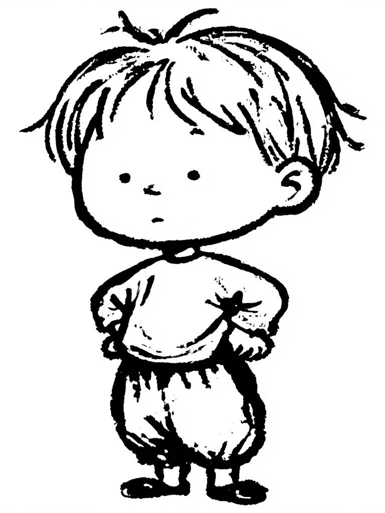 Minimal Child Sketch Poster. poster detail