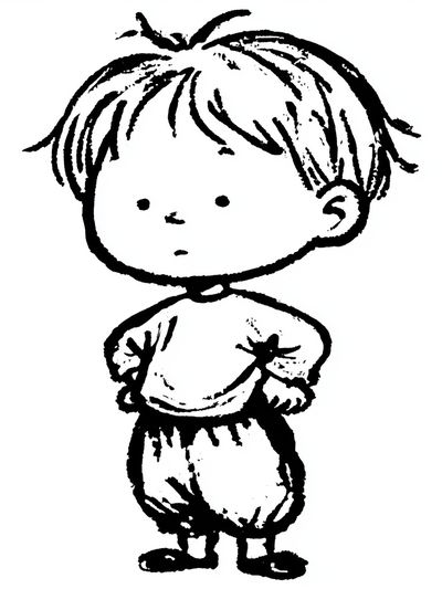 Minimal Child Sketch Poster. poster