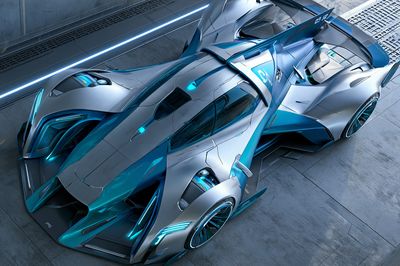 Futuristic Supercar Concept Poster. poster print