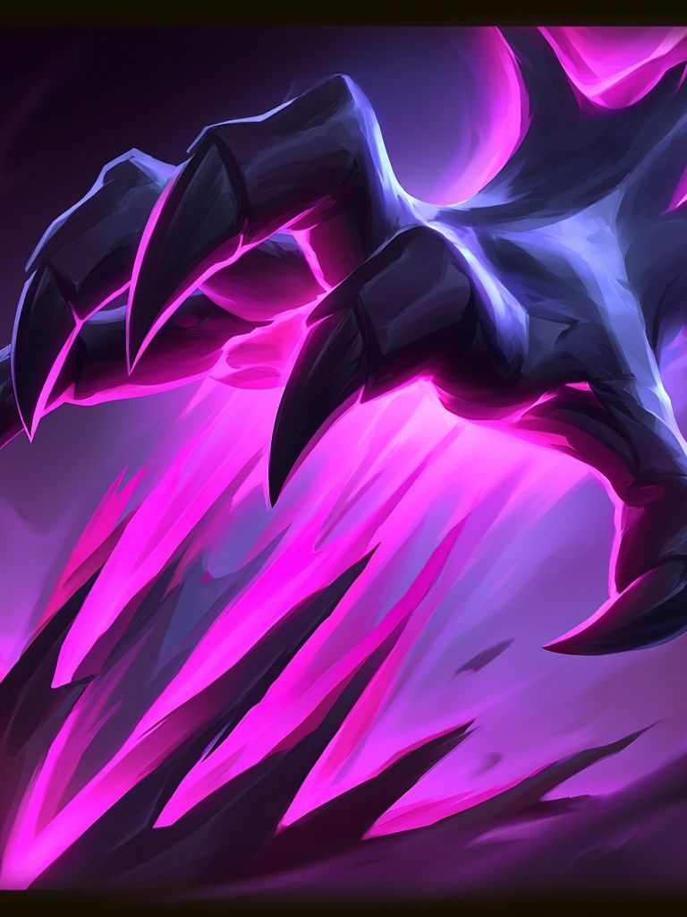 Neon Claw Strike Illustration Poster. poster — illustration art