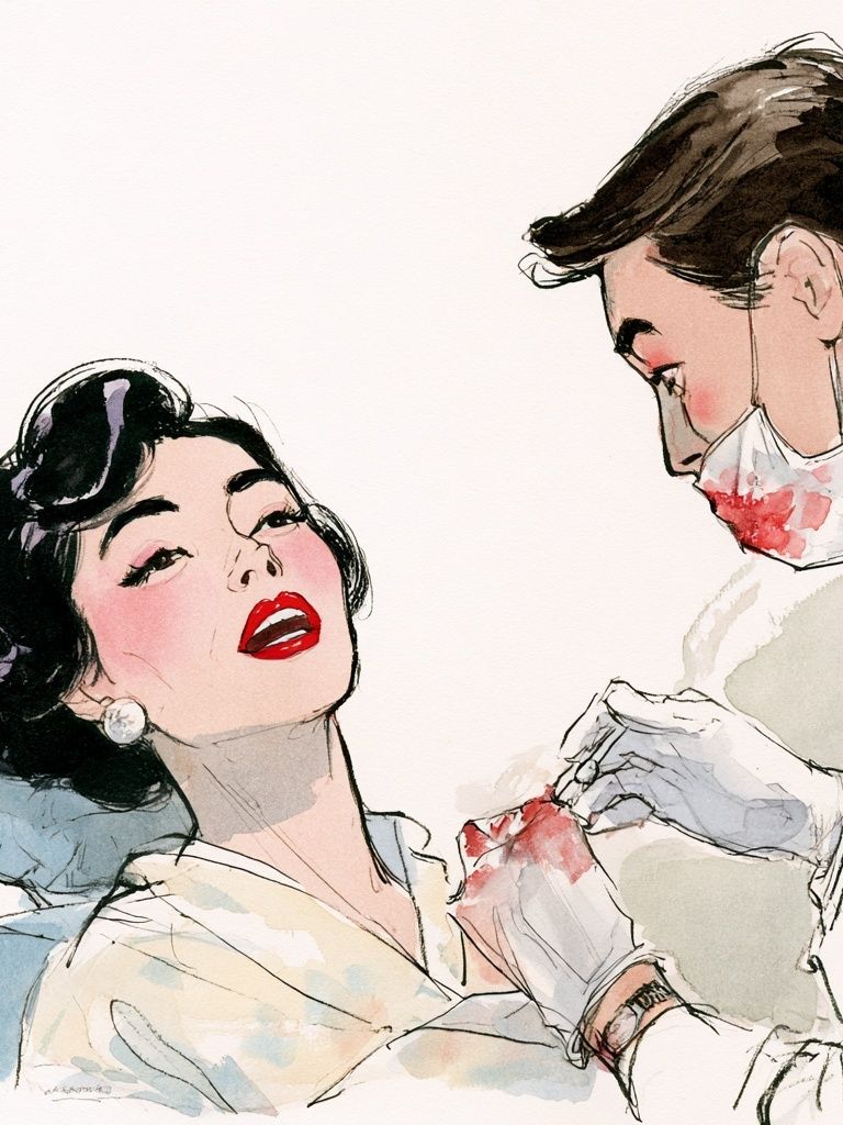 Vintage Glamour Couple Illustration Poster. poster — illustration art