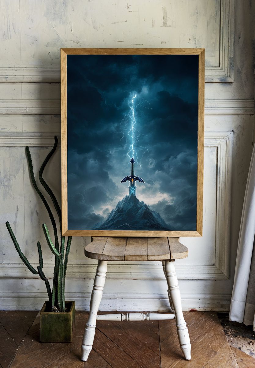 Stormbound Sword Fantasy Print. — room view 1