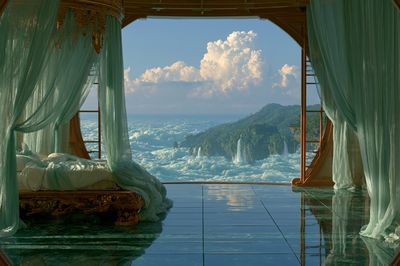 Cloudscape Bedroom Fantasy Print. poster print