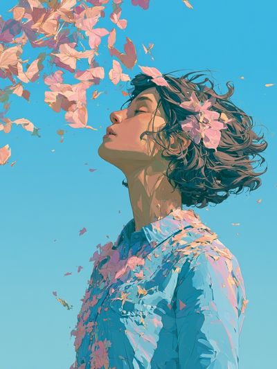 Blossom Dream Portrait Print. poster print