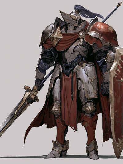 Armored Knight Digital Art Poster. poster