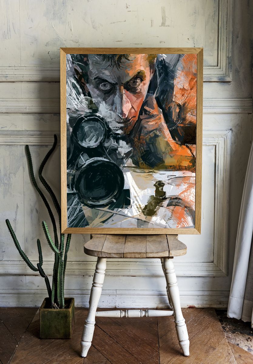 Sniper Portrait Illustration Poster. room preview