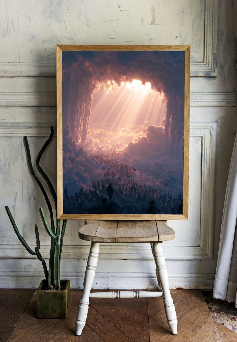 Celestial Cloud Gate Print. — room view 1