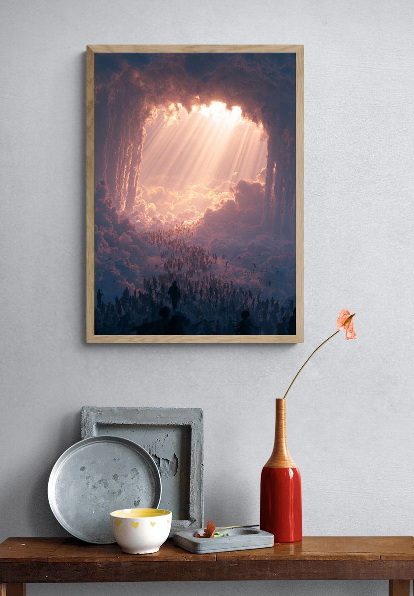 Celestial Cloud Gate Print. — room view 3