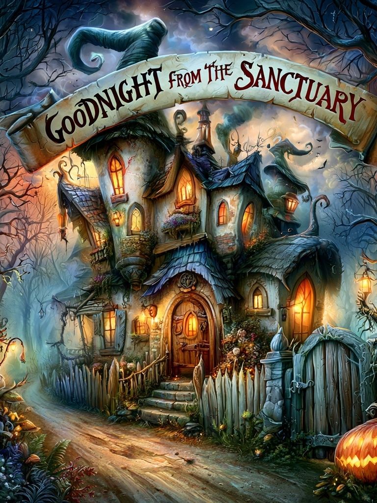 Goodnight from the Sanctuary Illustration Poster. poster — illustration art