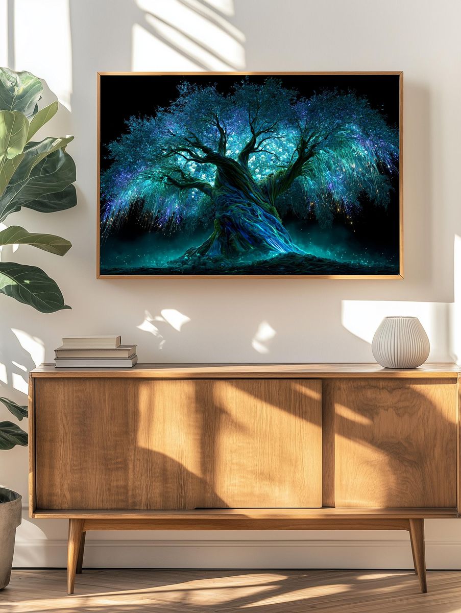Enchanted Luminescent Tree Print. — room view 3