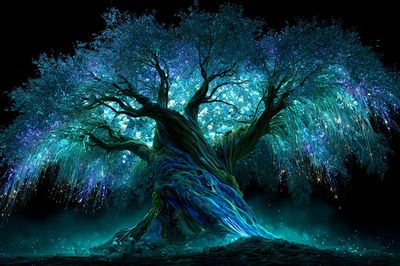 Enchanted Luminescent Tree Print. poster print