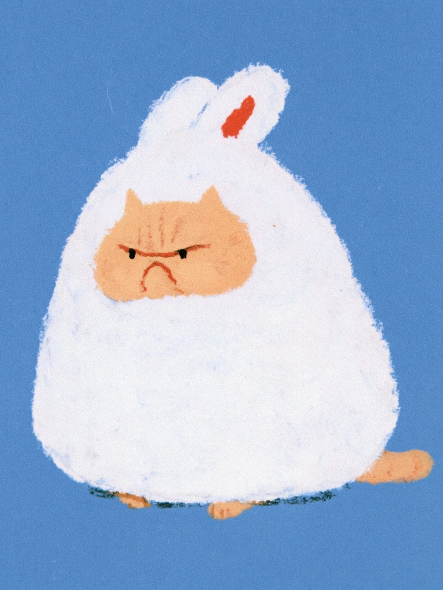 Angry Bunny Illustration Poster. poster — illustration art