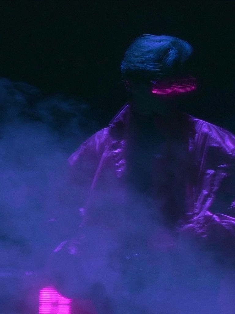Neon Vapor Portrait Print. poster — illustration art