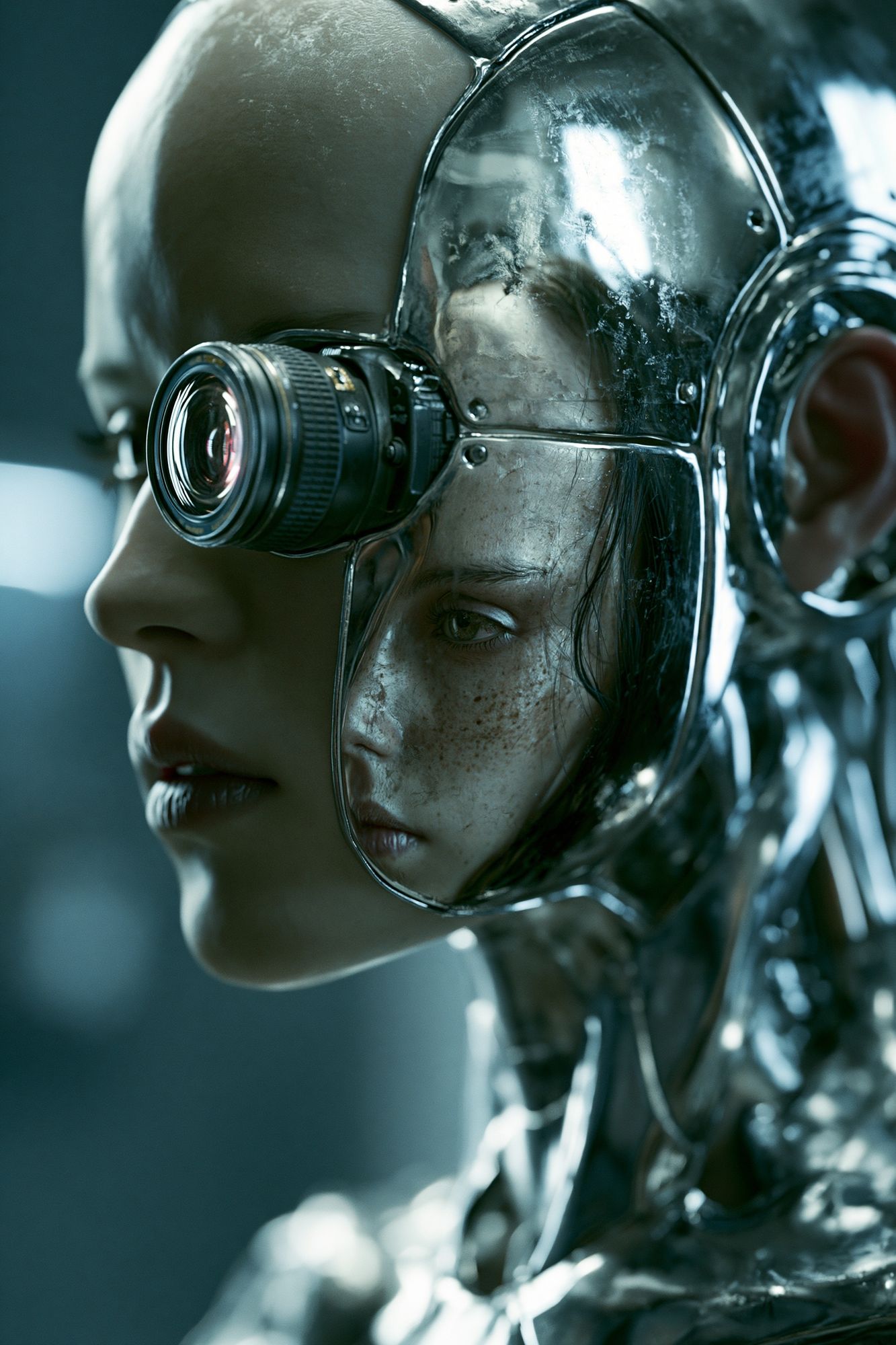 Cybernetic Portrait — Sci-Fi Print. poster — illustration art