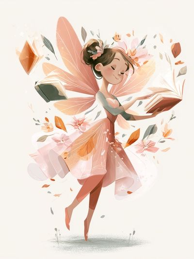 Fairy Reader Illustration Poster.
